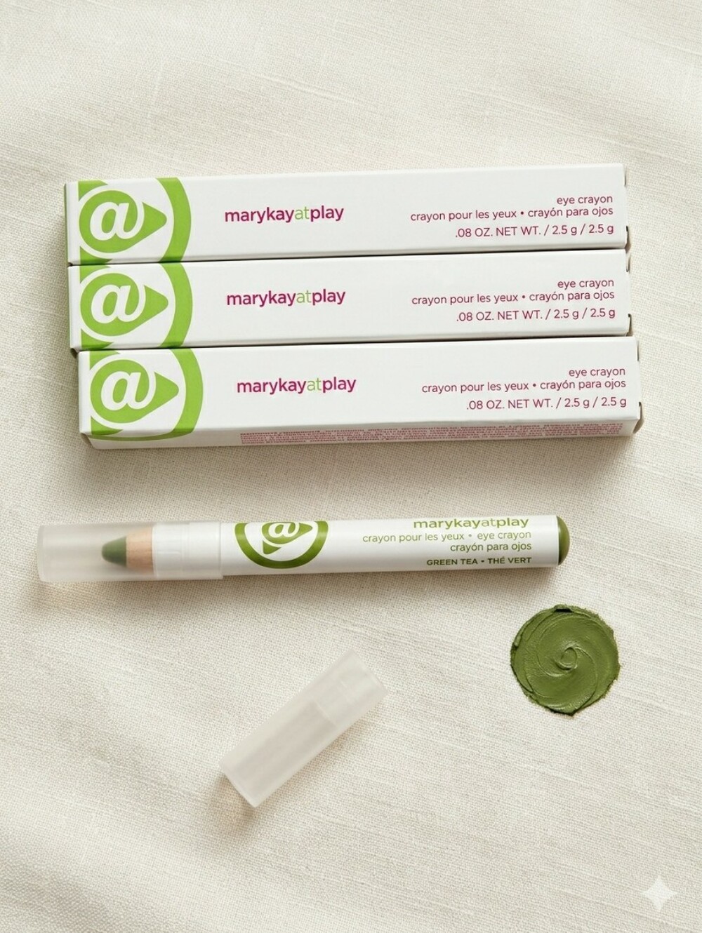 NIB Mary Kay at Play Eye Crayon ~ GREEN TEA ~ Shimmer Eyeshadow Liner Pencil